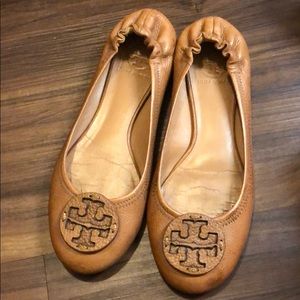 Tory Burch flats in camel